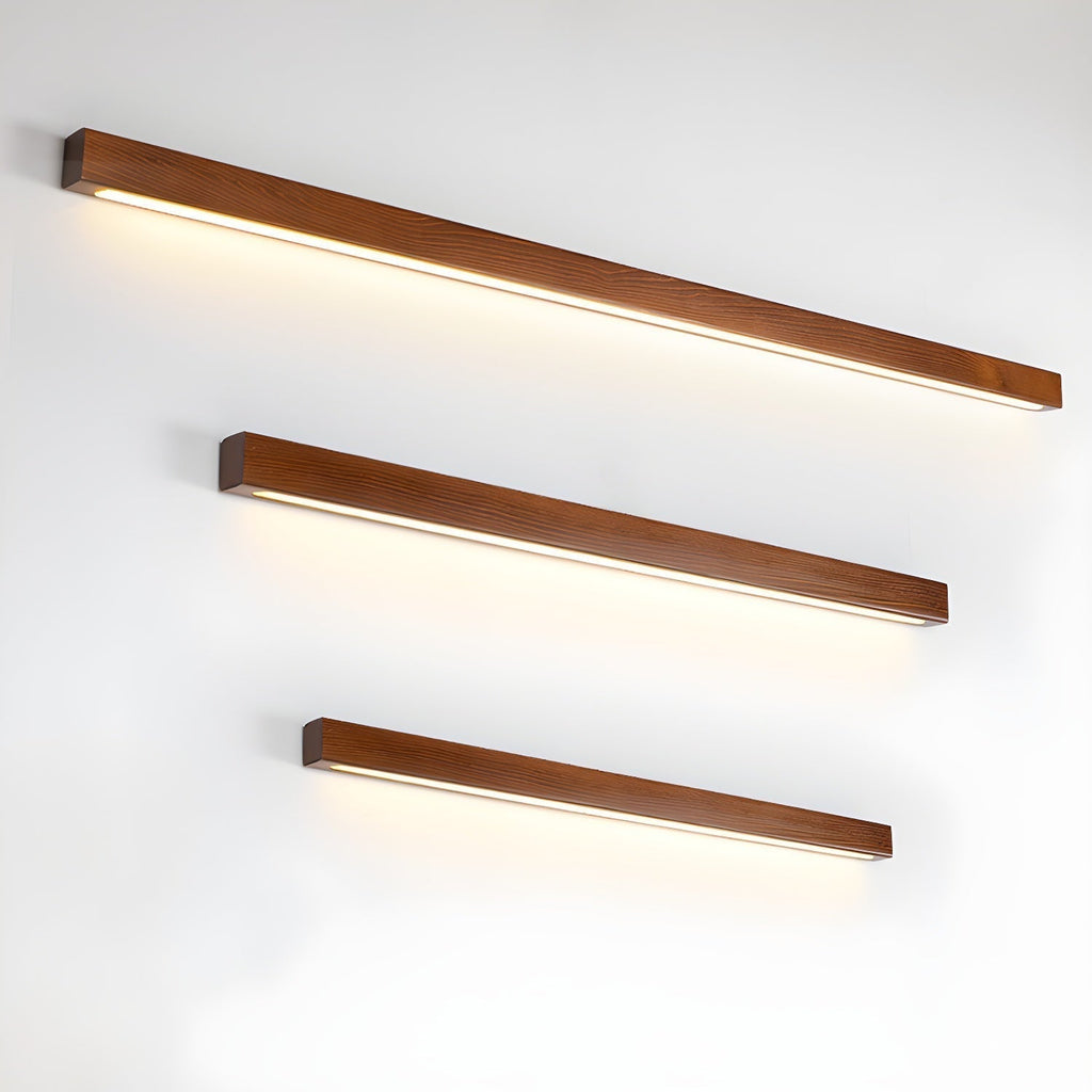 Lustra Applique Lineare in Legno Minimalista LED