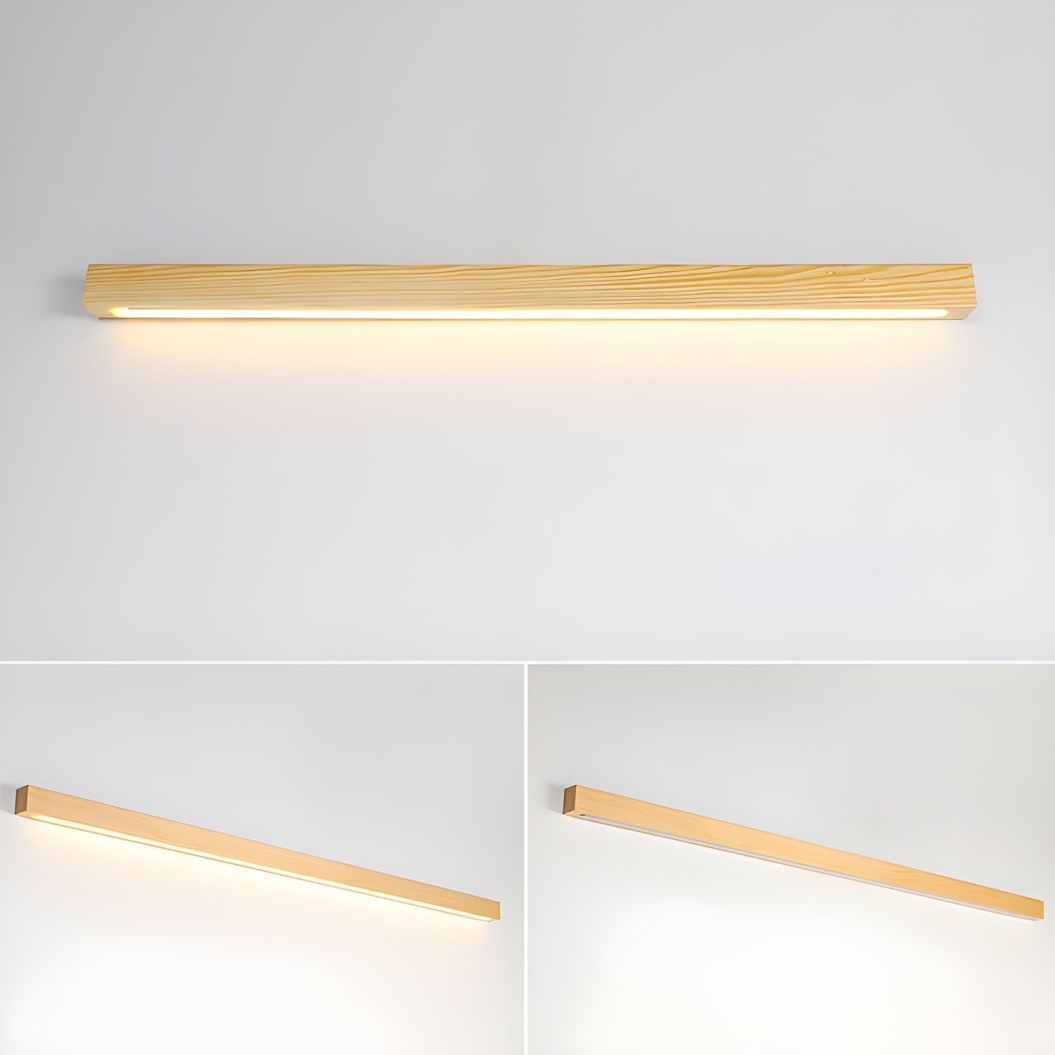 Lustra Applique Lineare in Legno Minimalista LED