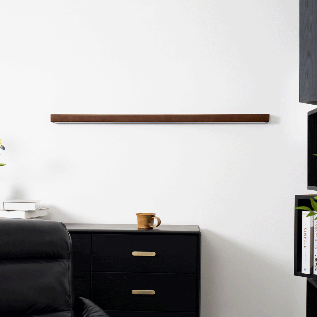 Lustra Applique Lineare in Legno Minimalista LED