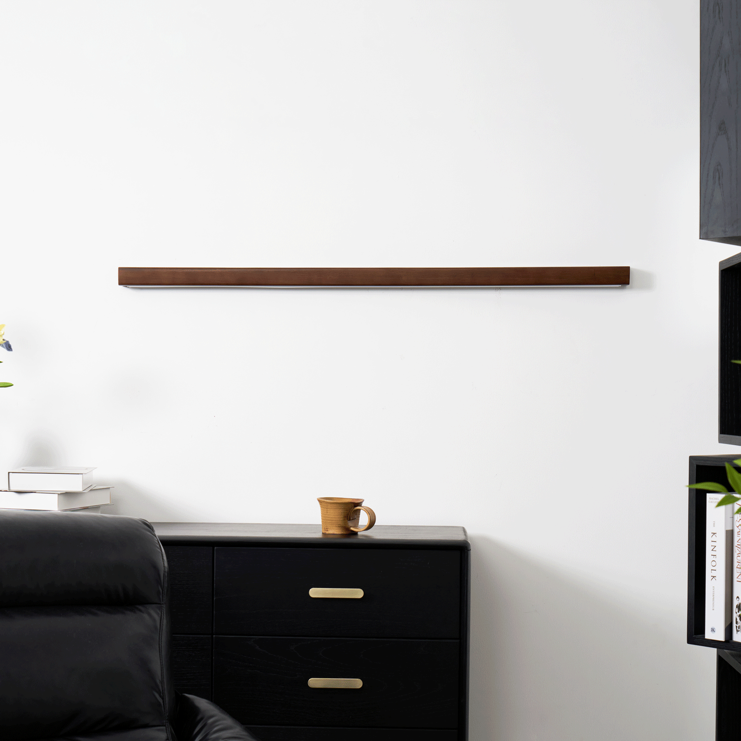 Lustra Applique Lineare in Legno Minimalista LED