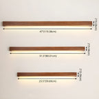 Lustra Applique Lineare in Legno Minimalista LED