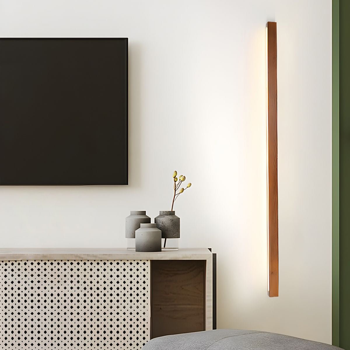 Lustra Applique Lineare in Legno Minimalista LED