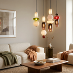 Lampadario in Vetro Colorato