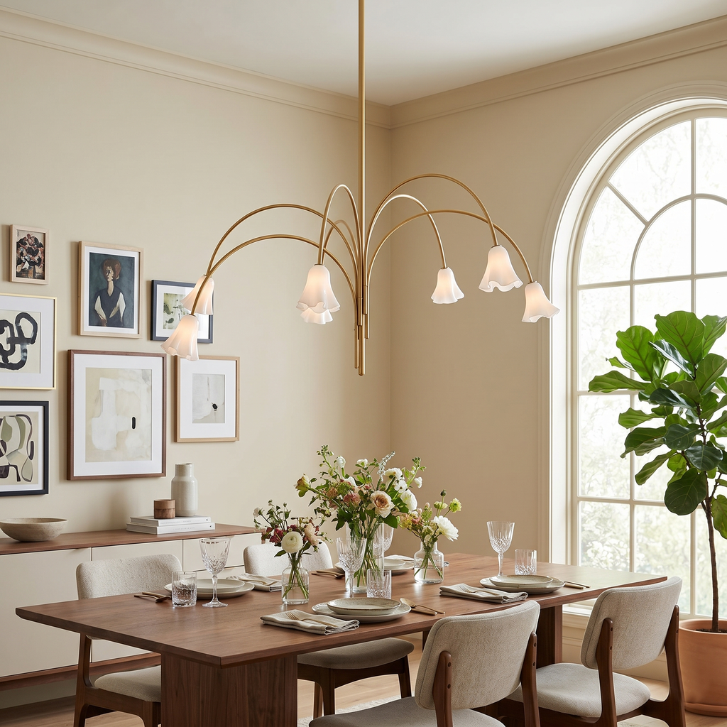 Lampadario in Vetro Flora
