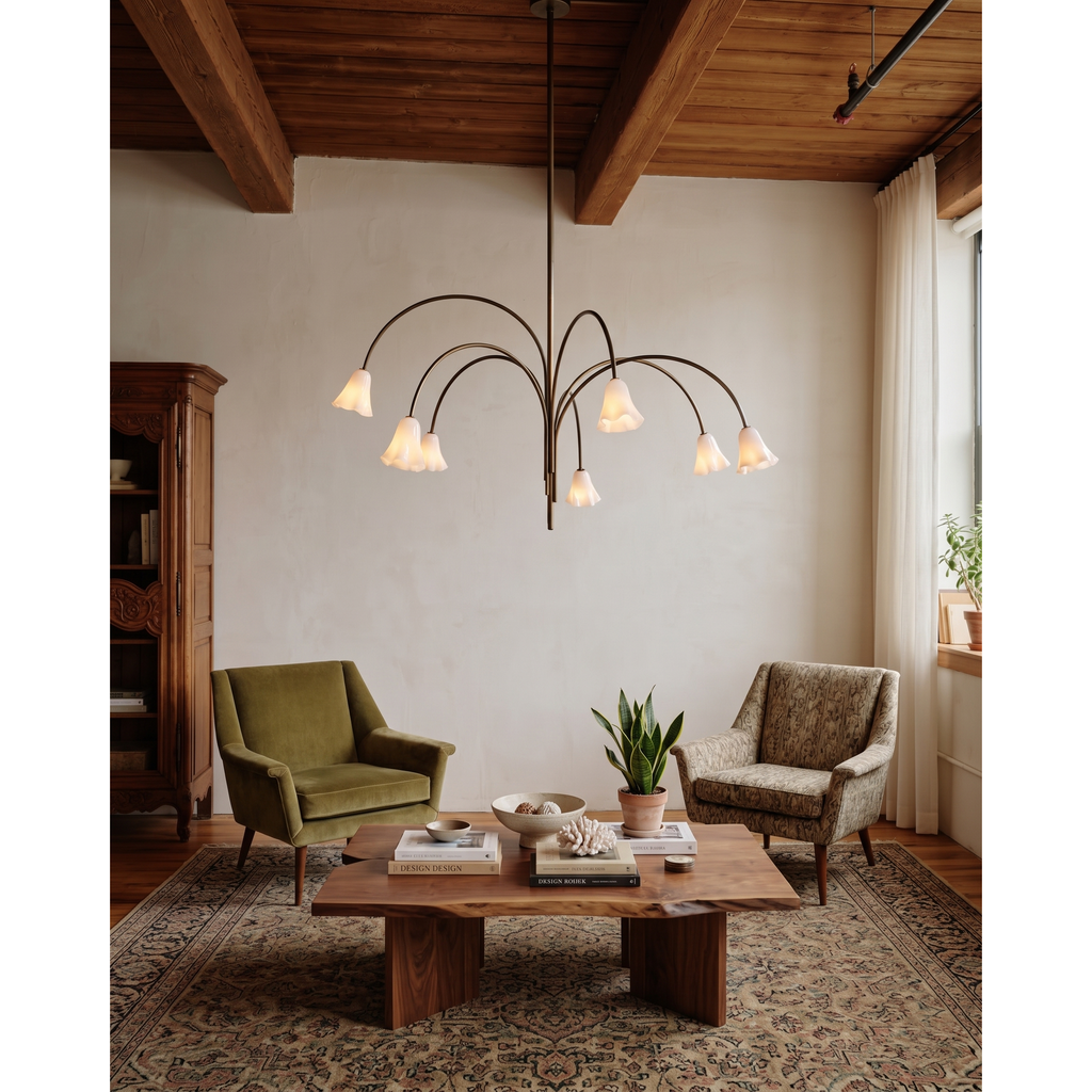 Lampadario in Vetro Flora