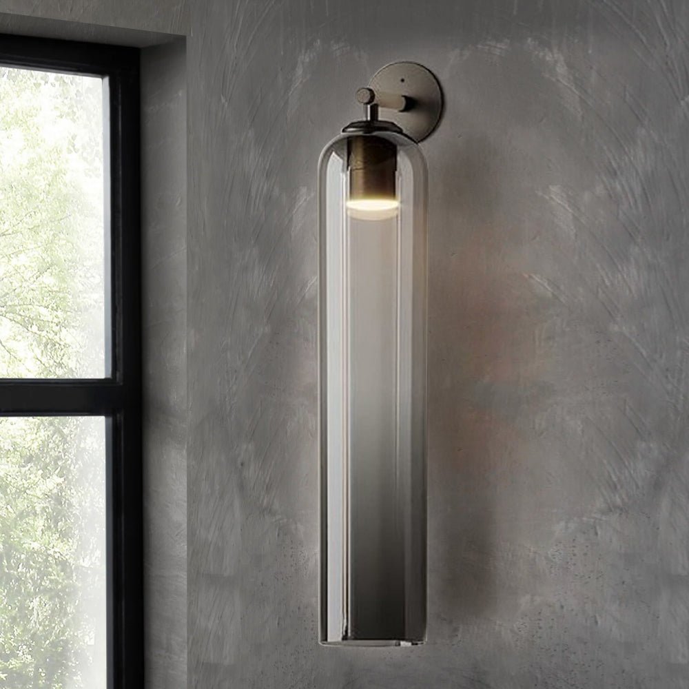 Lampada da Parete Interna in Vetro Giugno Cilindrica