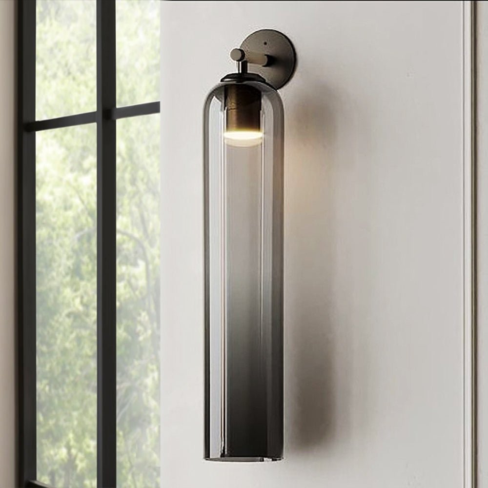 Lampada da Parete Interna in Vetro Giugno Cilindrica