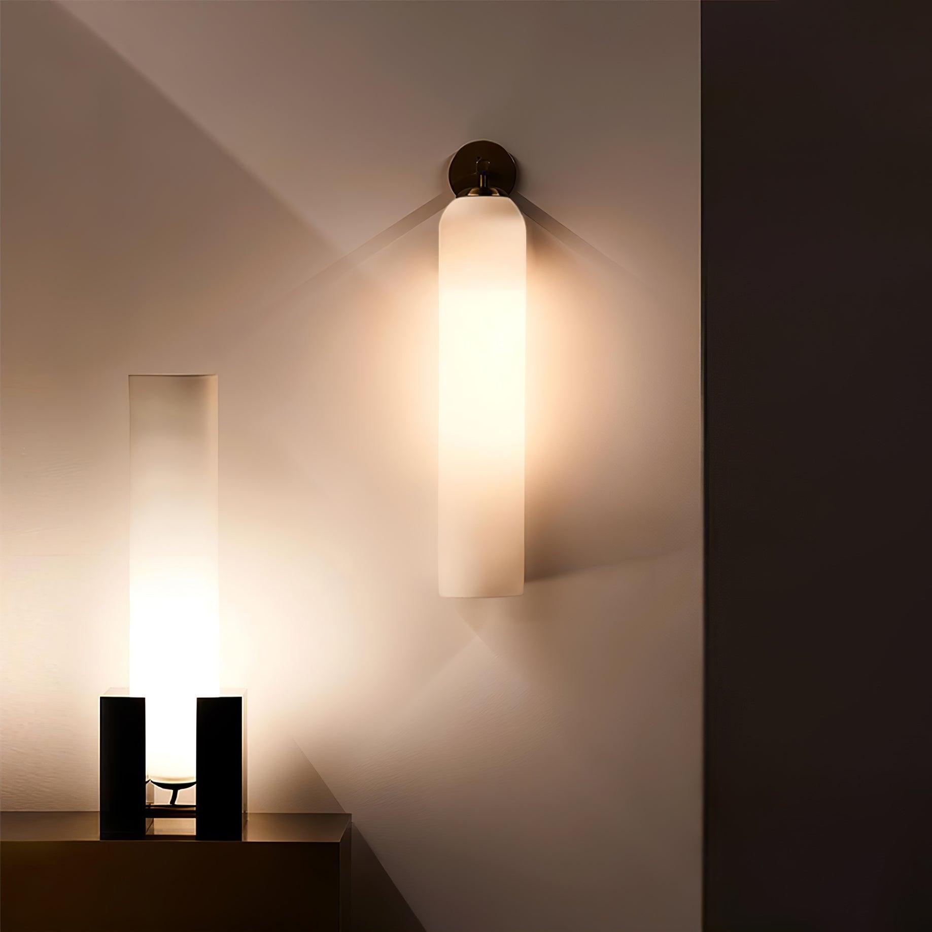 Lampada da Parete Interna in Vetro Giugno Cilindrica