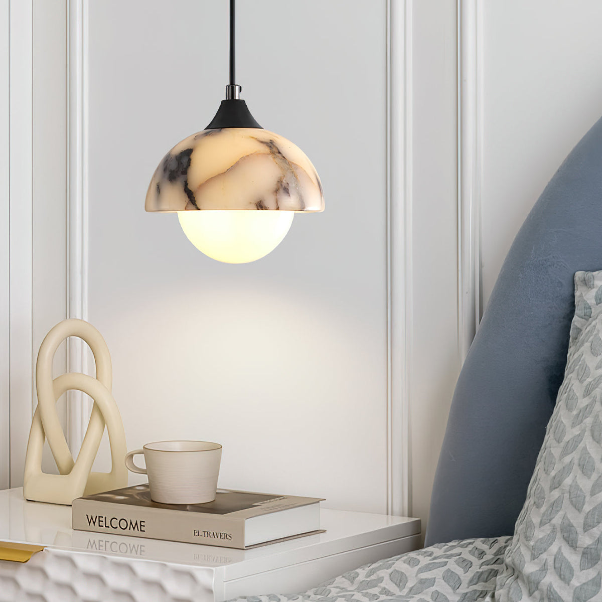 Lampada a sospensione in marmo Artome