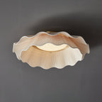 Lampada da Soffitto a Onde in Tessuto Tirah Ottone