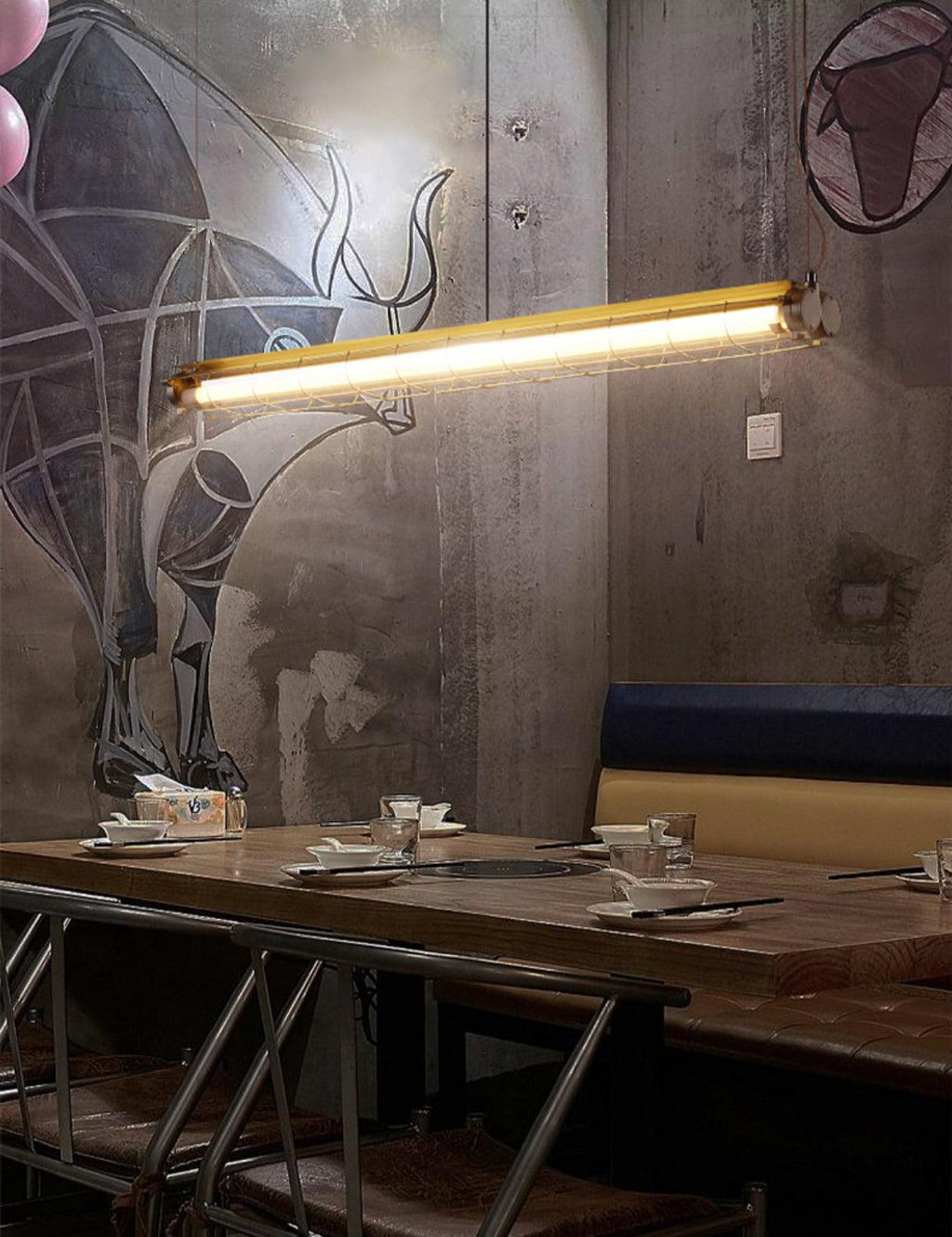Lampada a Sospensione Lineare Industriale Arsorisra