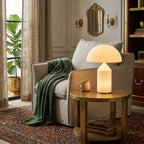 Lampada da Tavolo in Vetro a Cupola di Fungo