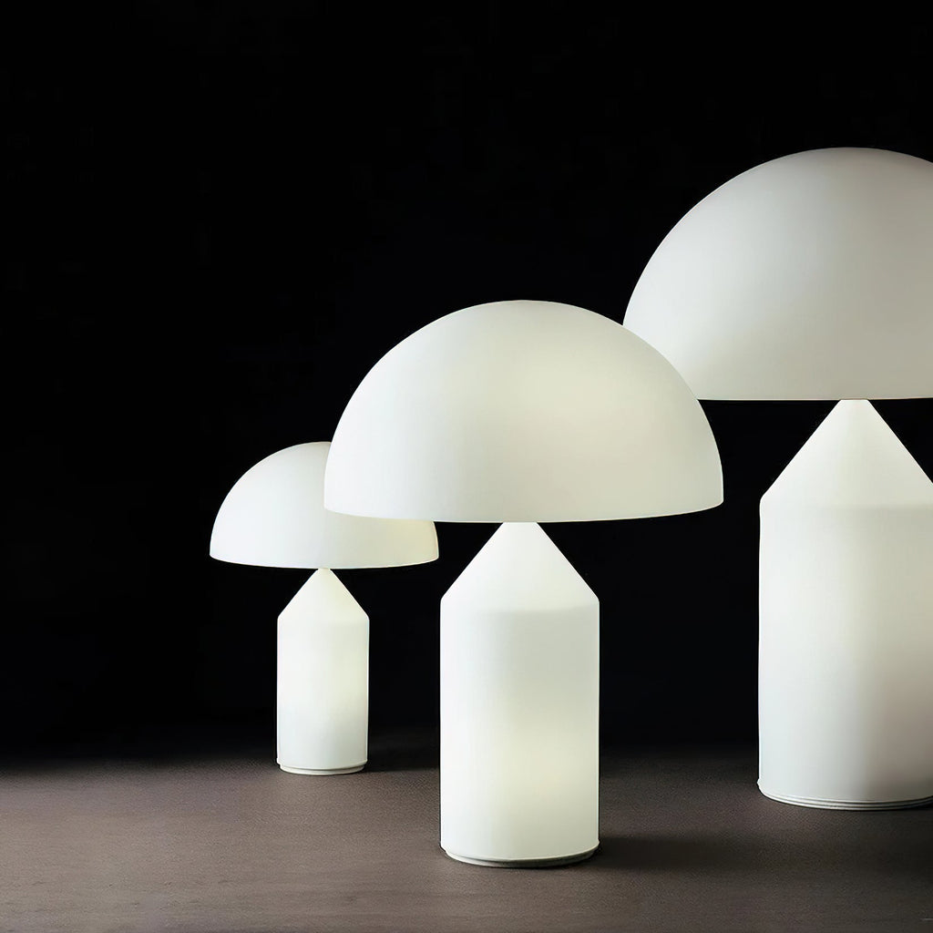 Lampada da Tavolo in Vetro a Cupola di Fungo