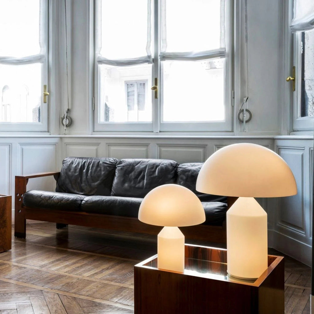 Lampada da Tavolo in Vetro a Cupola di Fungo