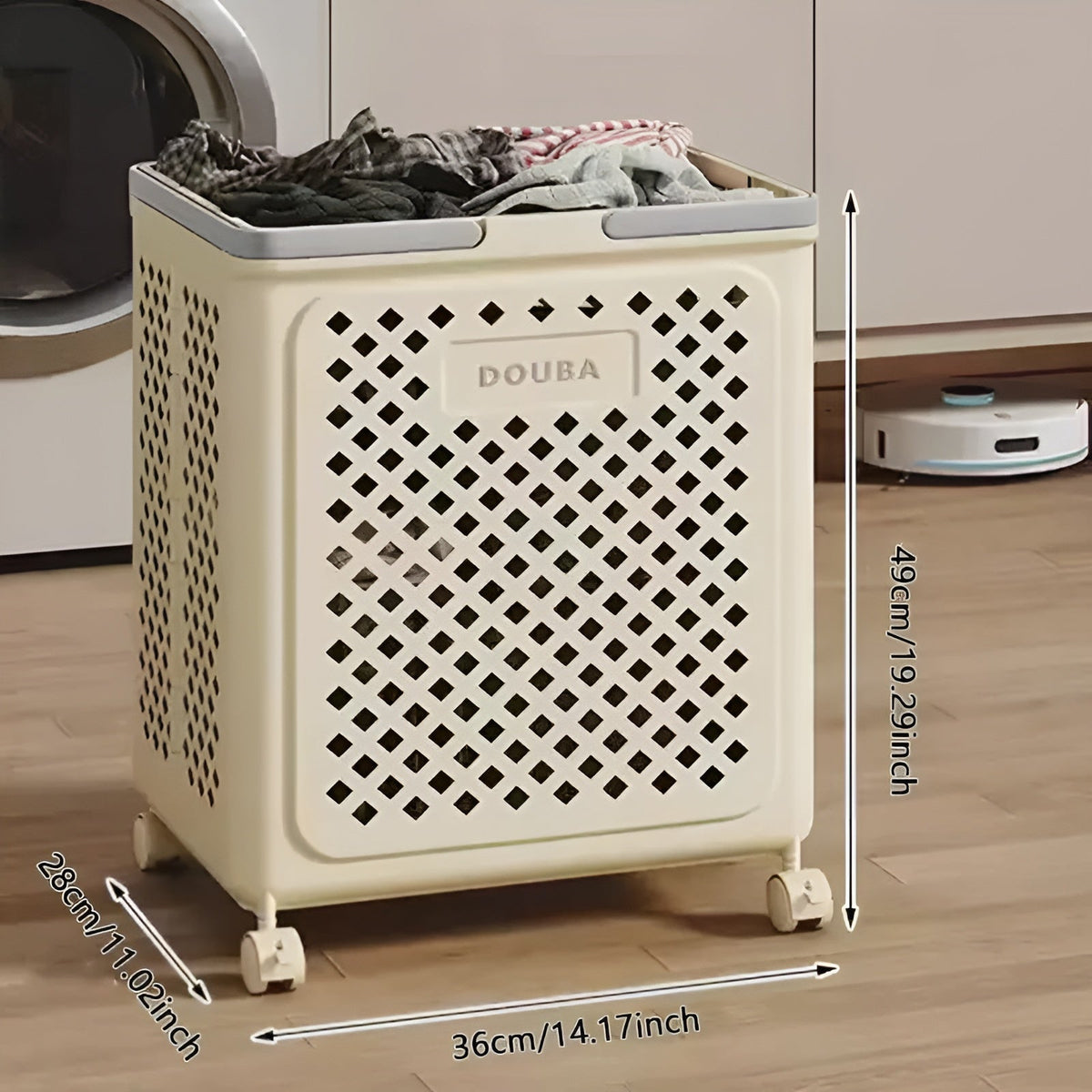 Cesto per la biancheria pieghevole con ruote – Salvaspazio & Pratico | Perfetto per Bagno & Camera da Letto