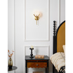 Applique a Muro Globo in Alabastro Crescent-Cradle
