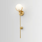 Applique a Muro Globo in Alabastro Crescent-Cradle