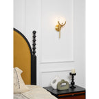 Applique a Muro Globo in Alabastro Crescent-Cradle