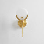 Applique a Muro Globo in Alabastro Crescent-Cradle