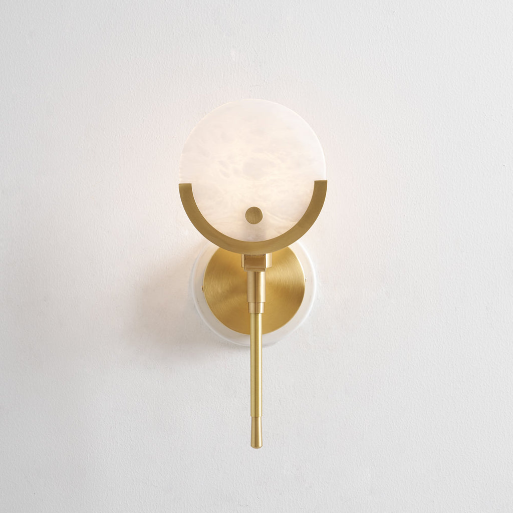 Applique a Muro Globo in Alabastro Crescent-Cradle