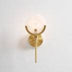 Applique a Muro Globo in Alabastro Crescent-Cradle
