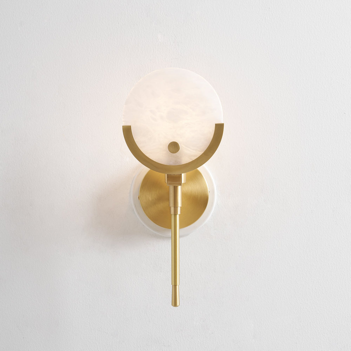 Applique a Muro Globo in Alabastro Crescent-Cradle