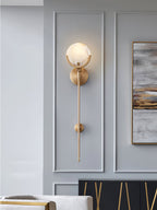 Applique a Muro Globo in Alabastro Crescent-Cradle