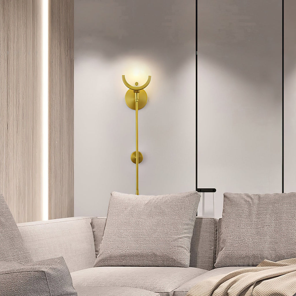Applique a Muro Globo in Alabastro Crescent-Cradle