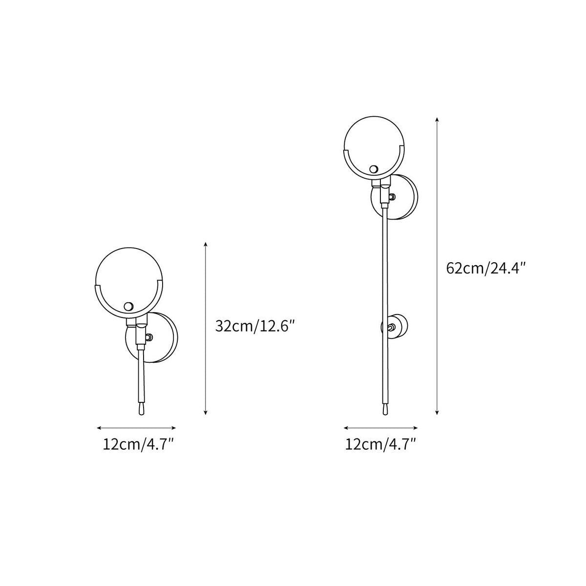 Applique a Muro Globo in Alabastro Crescent-Cradle