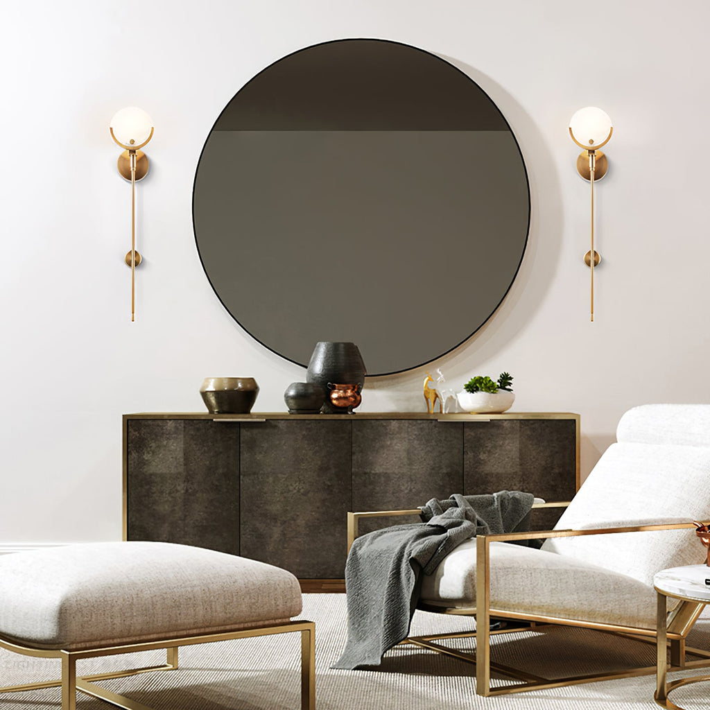 Applique a Muro Globo in Alabastro Crescent-Cradle