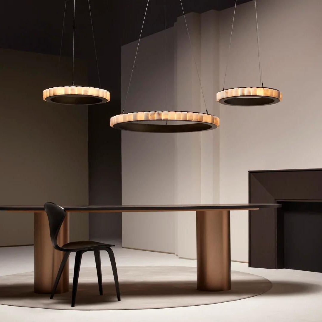 Sifuvyh Lampadario Postmoderno di Lusso in Alabastro Inossidabile