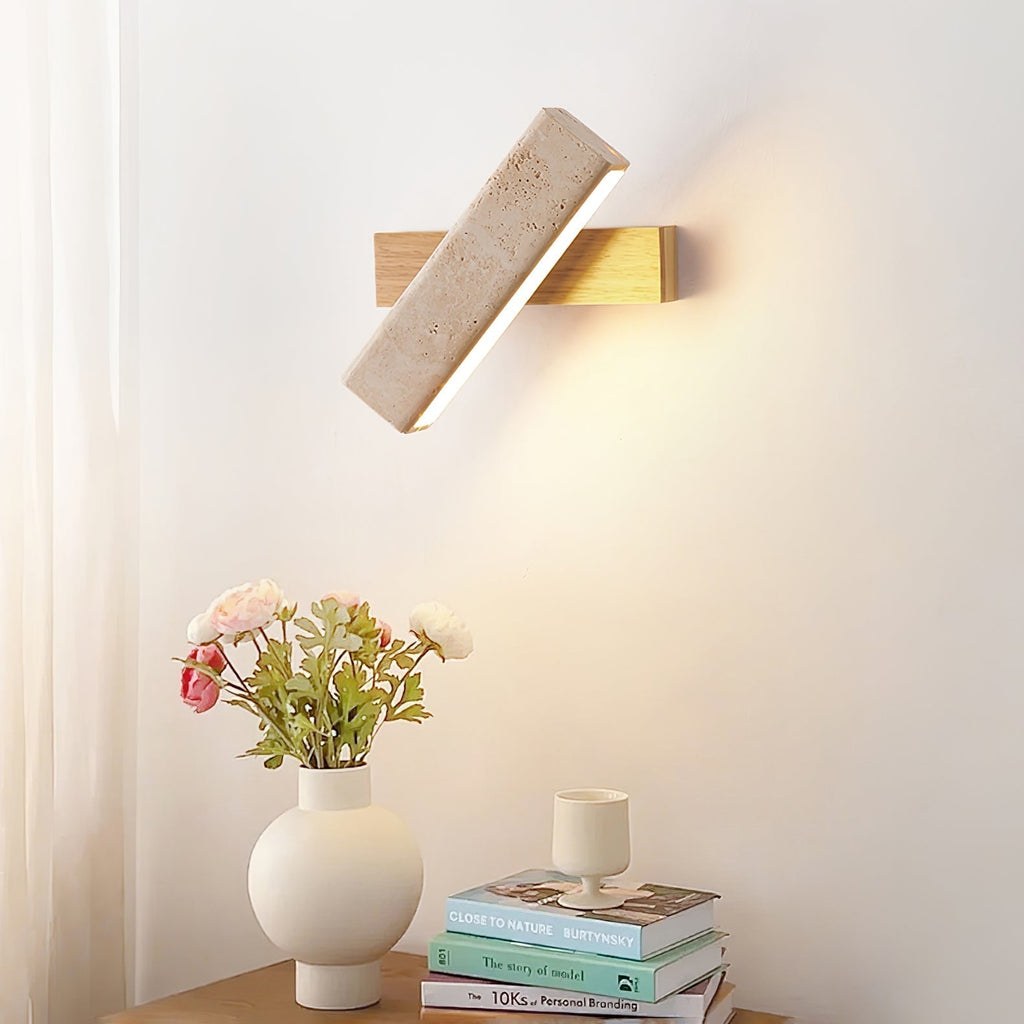 Esorora Applique Rettangolare in Travertino