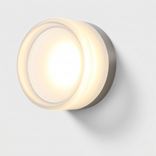 Applique LED da Parete Rotonda in Vetro Lampada Moderna per Camera e Soggiorno