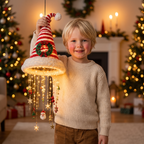 Cappello da Babbo Natale con illuminazione LED – Cappello di Natale Festivo con Luci