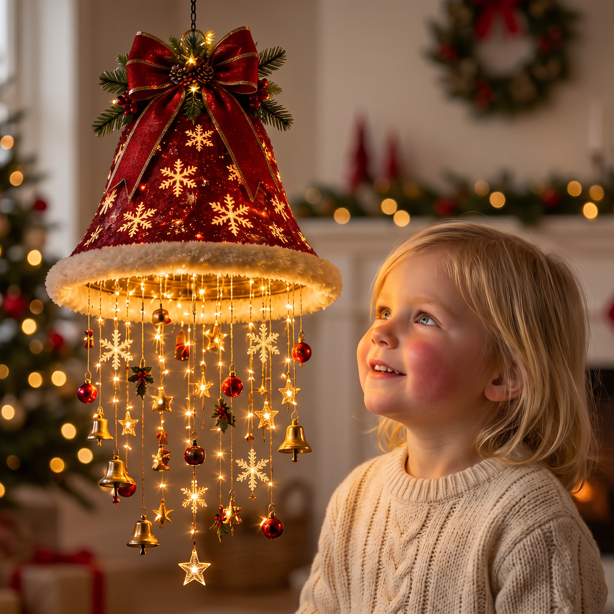 Cappello da Babbo Natale con illuminazione LED – Cappello di Natale Festivo con Luci