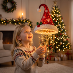 Cappello da Babbo Natale con illuminazione LED – Cappello di Natale Festivo con Luci