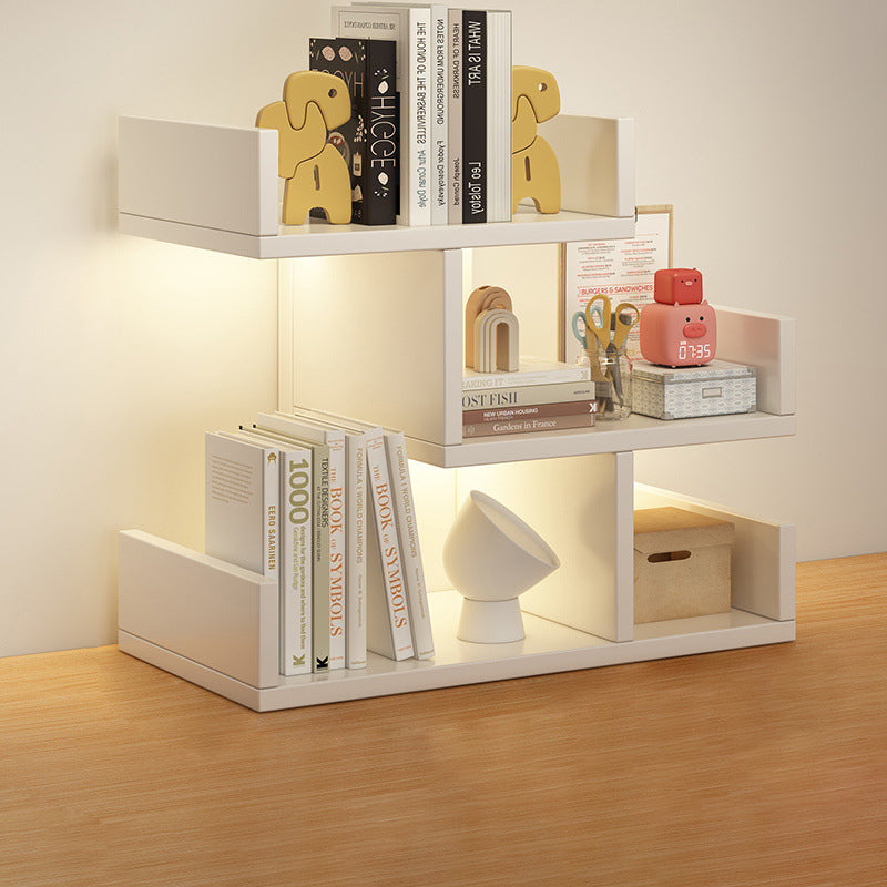 Libreria Moderna Minimalista Rettangolare MDF a 3 Ripiani per Ufficio a Casa