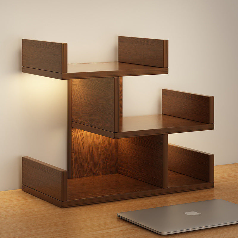 Libreria Moderna Minimalista Rettangolare MDF a 3 Ripiani per Ufficio a Casa