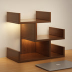 Libreria Moderna Minimalista Rettangolare MDF a 3 Ripiani per Ufficio a Casa
