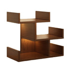 Libreria Moderna Minimalista Rettangolare MDF a 3 Ripiani per Ufficio a Casa