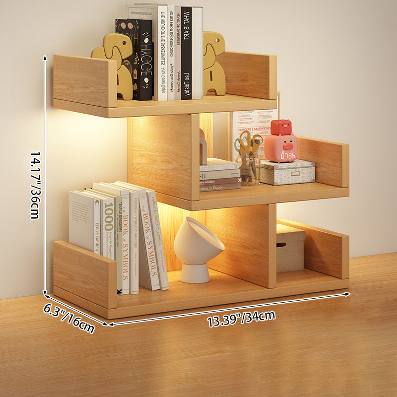 Libreria Moderna Minimalista Rettangolare MDF a 3 Ripiani per Ufficio a Casa