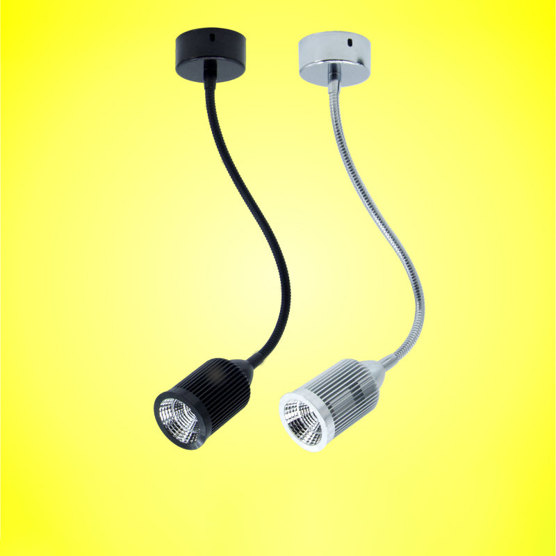 Lampada da Parete LED a Cono in Alluminio Gooseneck Industriale Contemporanea per Uso Notturno