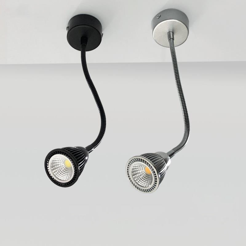 Lampada da Parete LED a Cono in Alluminio Gooseneck Industriale Contemporanea per Uso Notturno