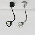 Lampada da Parete LED a Cono in Alluminio Gooseneck Industriale Contemporanea per Uso Notturno