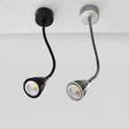 Lampada da Parete LED a Cono in Alluminio Gooseneck Industriale Contemporanea per Uso Notturno