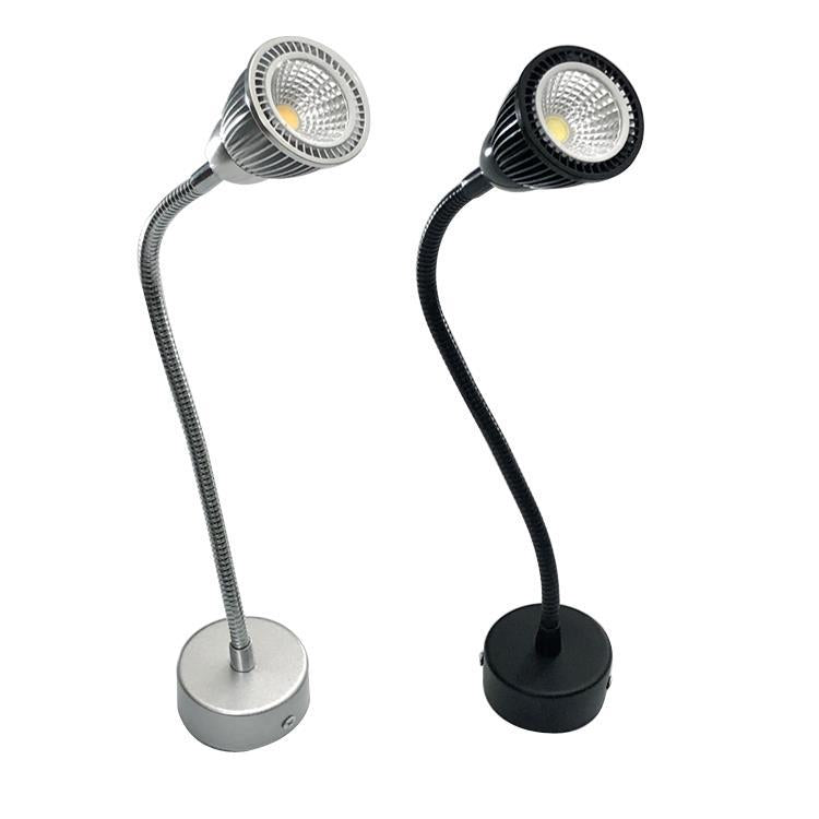Lampada da Parete LED a Cono in Alluminio Gooseneck Industriale Contemporanea per Uso Notturno