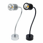 Lampada da Parete LED a Cono in Alluminio Gooseneck Industriale Contemporanea per Uso Notturno
