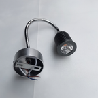 Lampada da Parete LED a Cono in Alluminio Gooseneck Industriale Contemporanea per Uso Notturno