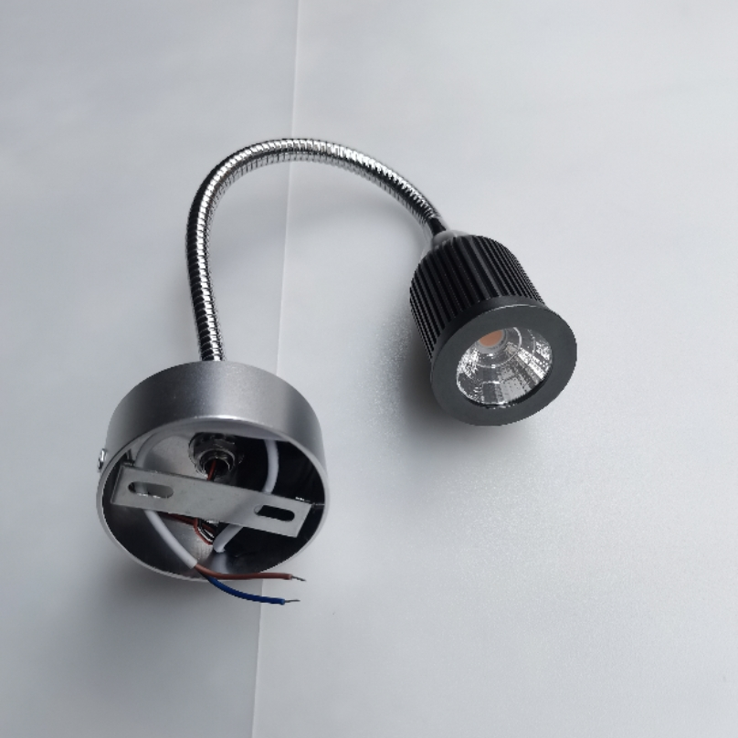 Lampada da Parete LED a Cono in Alluminio Gooseneck Industriale Contemporanea per Uso Notturno