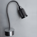 Lampada da Parete LED a Cono in Alluminio Gooseneck Industriale Contemporanea per Uso Notturno